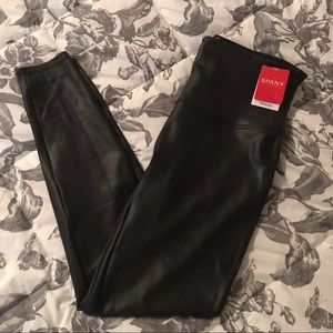 NWT Spanx Faux Leather Leggings in Black